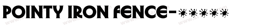 Pointy Iron Fence字体转换